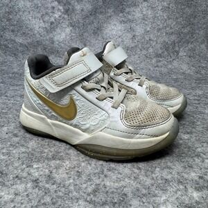 Nike JA 2‎ Tree Topper Shoes Kids Boys Sz 12C Silver Gold Iron Athletic Sneaker
